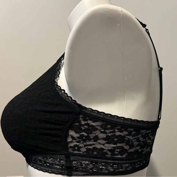 GAP BODY WOMEN'S BLACK SEXY TOP BRA/BRALETTE SUPER SOFT LACE SIZE MEDIUM NWT - Picture 2 of 11